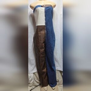 Two-Toned Strapless Jumpsuit NWT